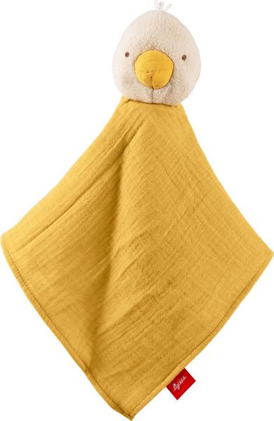 Produktbild: Sigikid 31258 - Baby Schnuffeltuch Ente, wei&szlig;/gelb, Baumwoll-Musselin, sigibaby