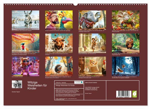 Produktbild: Witzige Weisheiten f&uuml;r Kinder (hochwertiger Premium Wandkalender 2026 DIN A2 quer), Kunstdruck in Hochglanz