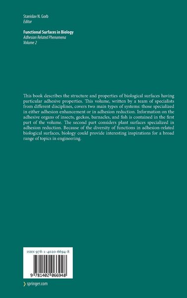 Produktbild: Functional Surfaces in Biology
