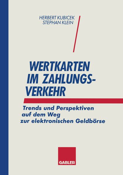 Wertkarten Zahlungsverkehr, Taschenbuch von Stephan Klein, Betriebswirtschaftlicher Verlag Gabler, 9783322825667
