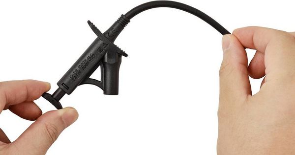 Produktbild: VOLTCRAFT MSK-120sw Sicherheits-Klemmpr&uuml;fspitze CAT IV 600 V, CAT III 1000V Schwarz