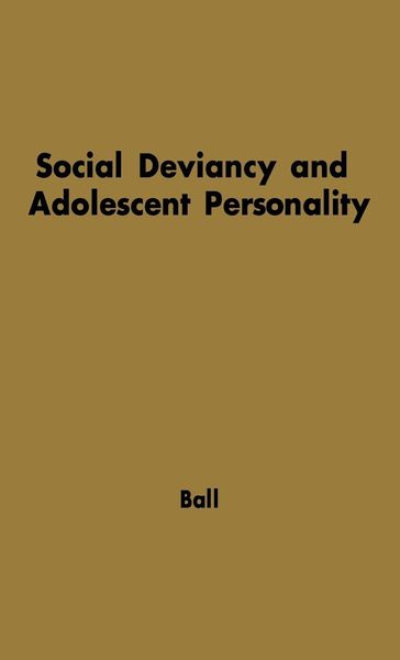 Produktbild: Social Deviancy and Adolescent Personality