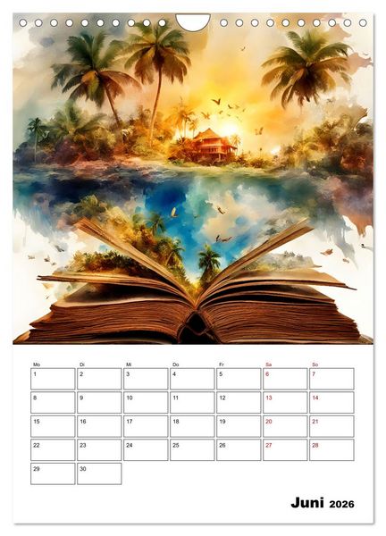 Produktbild: Magische surreale Buchwelten (Wandkalender 2026 DIN A4 hoch), CALVENDO Monatskalender