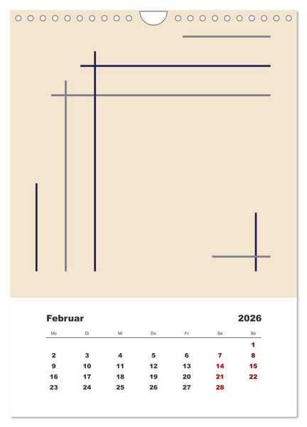 Produktbild: GeoArt - geometrische Formen (Wandkalender 2026 DIN A4 hoch), CALVENDO Monatskalender