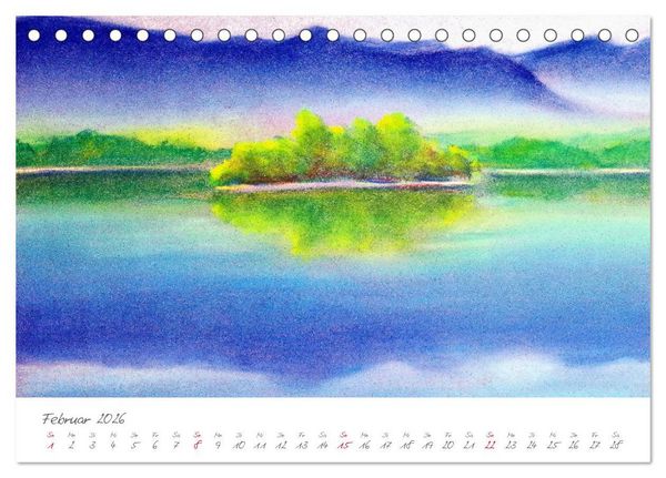 Produktbild: Oberbayerns Seen in Farbe - mit Pinsel und Farbe an den Ufern bayerischer Seen (Tischkalender 2026 DIN A5 quer), CALVENDO Monatskalender