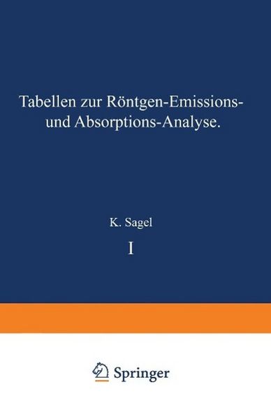 Produktbild: Tabellen zur R&ouml;ntgen-Emissions- und Absorptions-Analyse