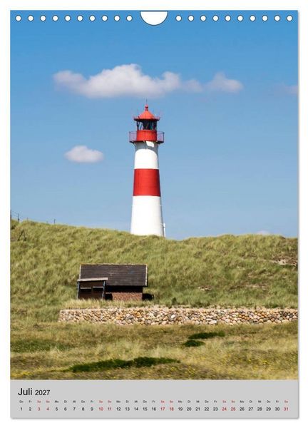 Produktbild: Leuchtt&uuml;rme an der Nordsee (Wandkalender 2027 DIN A4 hoch), CALVENDO Monatskalender
