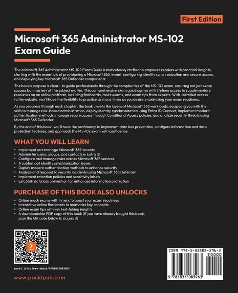 Produktbild: Microsoft 365 Administrator MS-102 Exam Guide