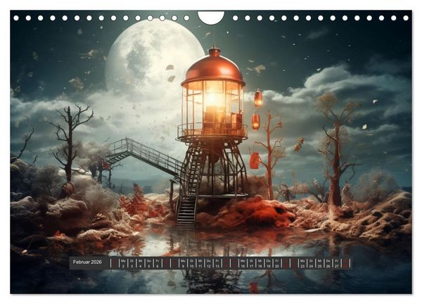 Produktbild: Unheimliche Behausungen (Wandkalender 2026 DIN A4 quer), CALVENDO Monatskalender