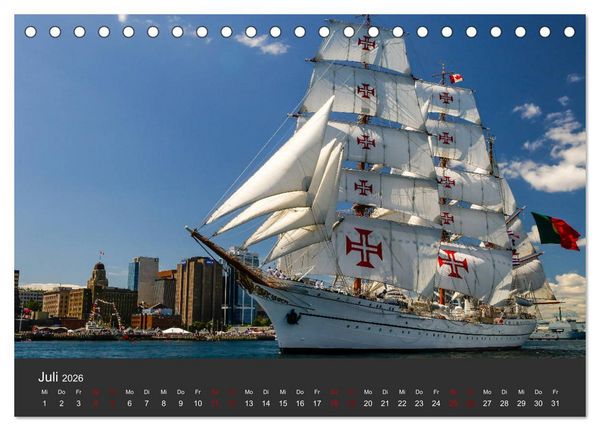 Produktbild: Windjammer-Regatta - Tall Ships Atlantic Challenge (Tischkalender 2026 DIN A5 quer), CALVENDO Monatskalender