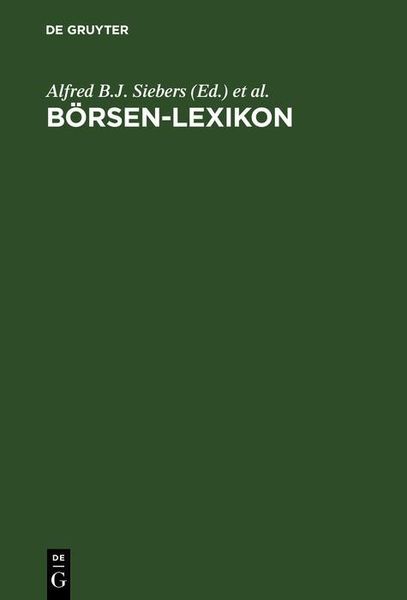 Produktbild: B&ouml;rsen-Lexikon