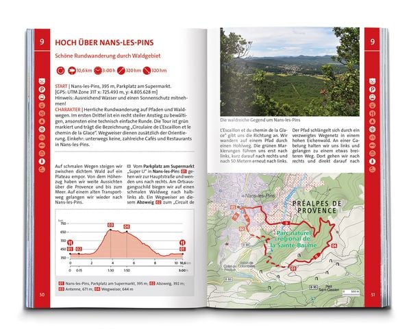 Produktbild: KOMPASS Wanderf&uuml;hrer C&ocirc;te d'Azur, Die sch&ouml;nsten K&uuml;sten- und Bergwanderungen, 50 Touren