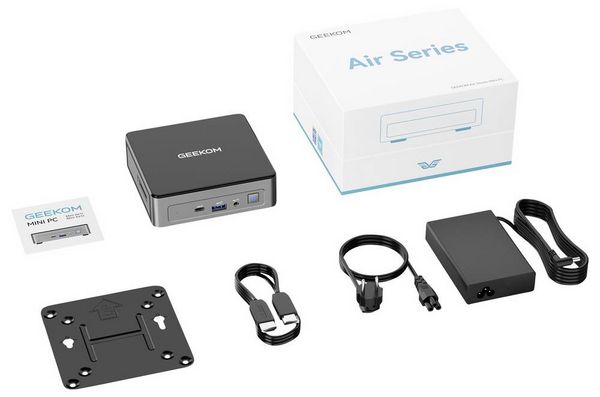 Produktbild: GEEKOM Mini PC Air12 2026 Edition Intel&reg; Pentium&reg; Gold 7505 3.5 GHz 8 GB RAM 512 GB SSD Intel UHD Graphics Win 11 Pro Mini Air12-PT7505-1