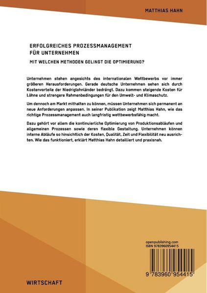 Produktbild: Erfolgreiches Prozessmanagement f&uuml;r Unternehmen. Mit welchen Methoden gelingt die Optimierung?