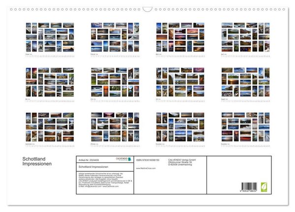 Produktbild: Schottland Impressionen (Wandkalender 2026 DIN A2 quer), CALVENDO Monatskalender
