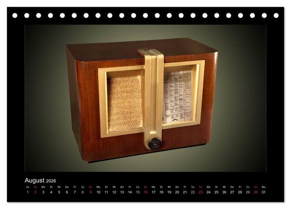 Produktbild: Dampfradios - Antike Radios mit Patina (Tischkalender 2026 DIN A5 quer), CALVENDO Monatskalender