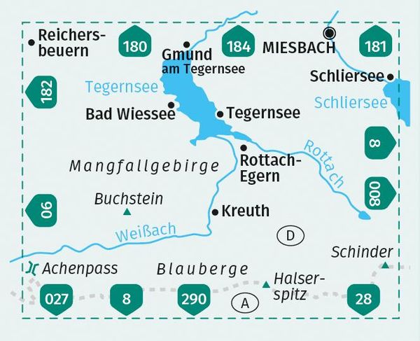 KOMPASS Wanderkarte 08 Tegernseer Tal 1:25.000