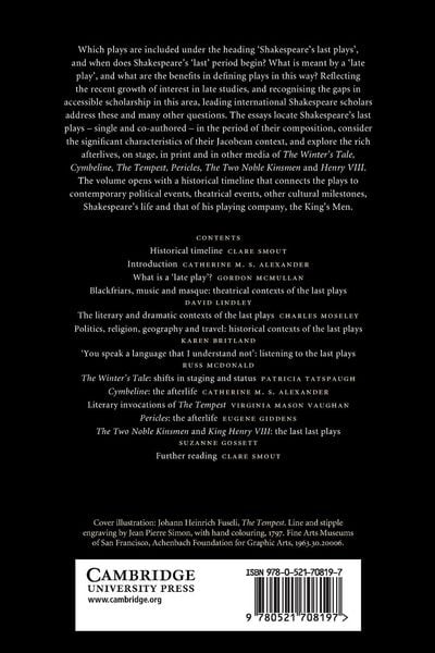 Produktbild: Camb Comp Shakespeare's Last Plays