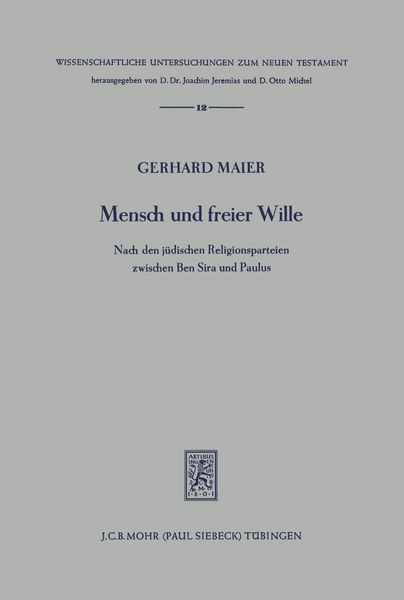 Produktbild: Mensch und freier Wille