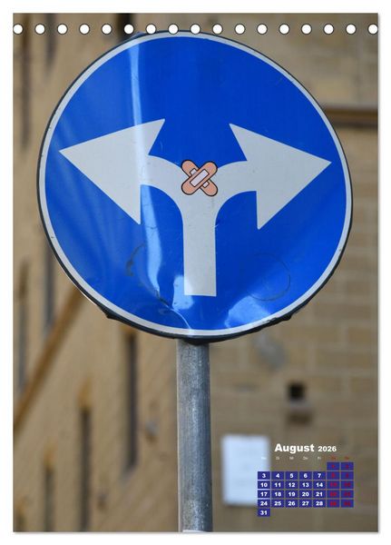 Produktbild: Clet Abraham gibt den Stra&szlig;enschildern eine ganz neue Bedeutung (Tischkalender 2026 DIN A5 hoch), CALVENDO Monatskalender