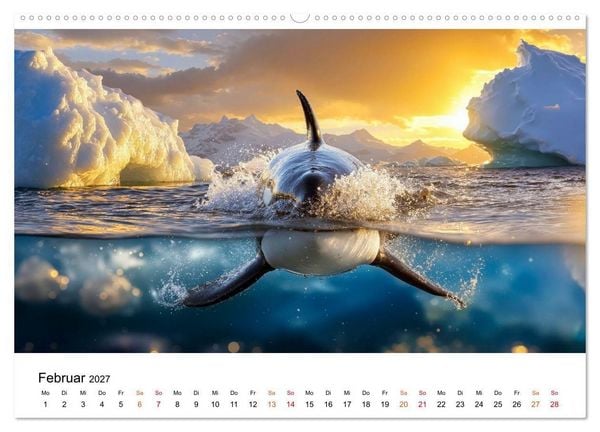 Produktbild: Orcas - ein Jahr voller Meer (Wandkalender 2027 DIN A2 quer), CALVENDO Monatskalender