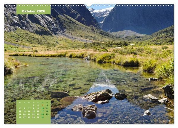 Produktbild: Erlebe mit mir das Naturwunder Neuseeland die S&uuml;dinsel (hochwertiger Premium Wandkalender 2026 DIN A2 quer), Kunstdruck in Hochglanz