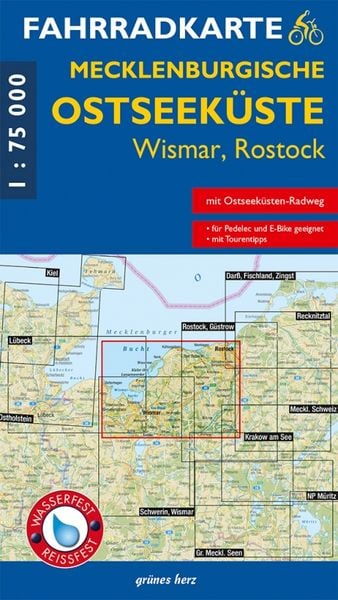 Fahrradkarte Mecklenburgische Ostseeküste Wismar, Rostock, Sonstige von , Grünes Herz, 978-3-86636-278-9