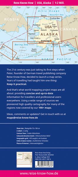Produktbild: Reise Know-How Landkarte USA 11, Alaska (1:2.000.000)