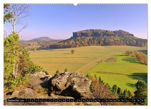 Produktbild: Elbsandsteingebirge (Wandkalender 2026 DIN A2 quer), CALVENDO Monatskalender
