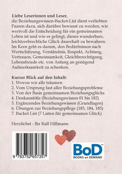 Produktbild: Beziehungswissen Bucket List f&uuml;r Verliebte zum Bewahren von Beziehungsgl&uuml;ck