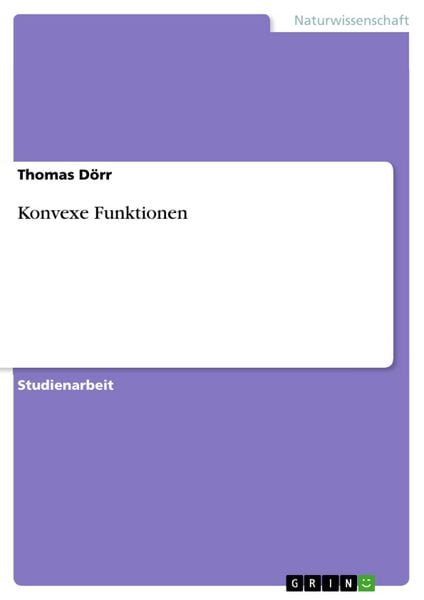 Produktbild: Konvexe Funktionen