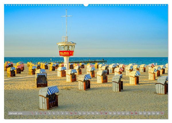 Produktbild: Ein Blick auf L&uuml;beck-Travem&uuml;nde (Wandkalender 2026 DIN A2 quer), CALVENDO Monatskalender