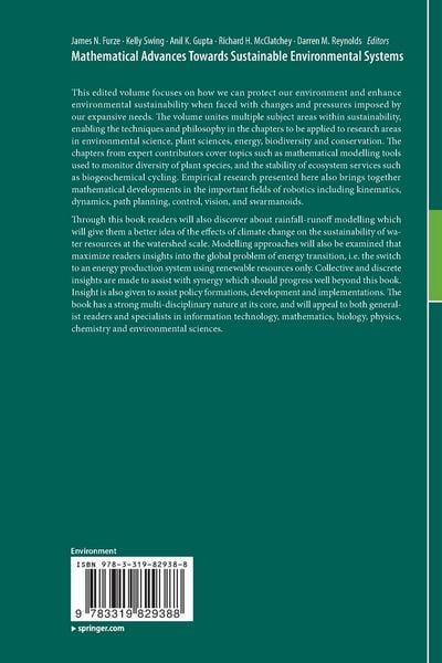 Produktbild: Mathematical Advances Towards Sustainable Environmental Systems