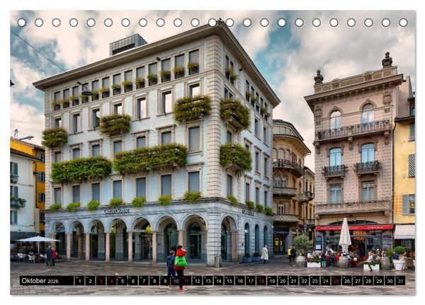 Produktbild: Lugano - Perle im Tessin (Tischkalender 2026 DIN A5 quer), CALVENDO Monatskalender