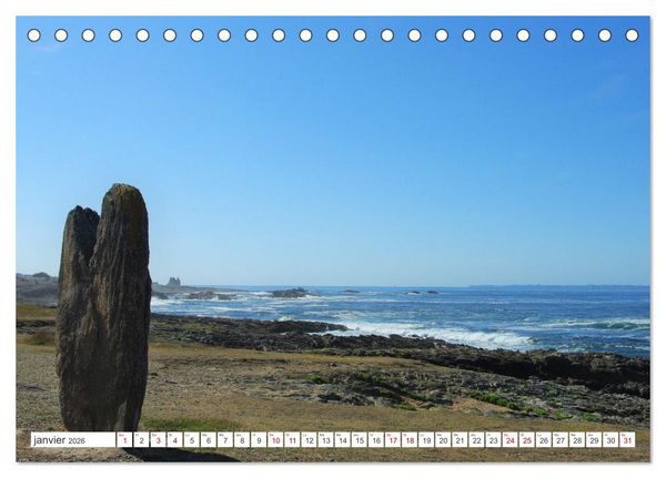 Produktbild: Quiberon C&ocirc;t&eacute; sauvage (Calendrier de bureau 2026 DIN A5 vertical), CALVENDO calendrier mensuel