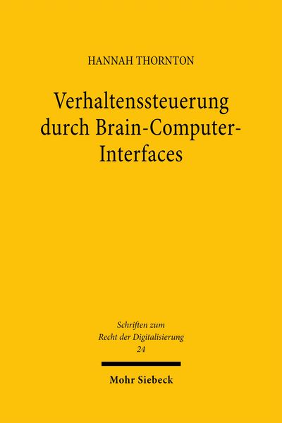 Produktbild: Verhaltenssteuerung durch Brain-Computer-Interfaces