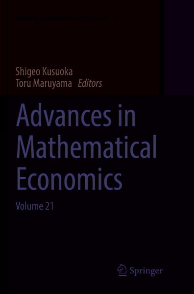 Produktbild: Advances in Mathematical Economics