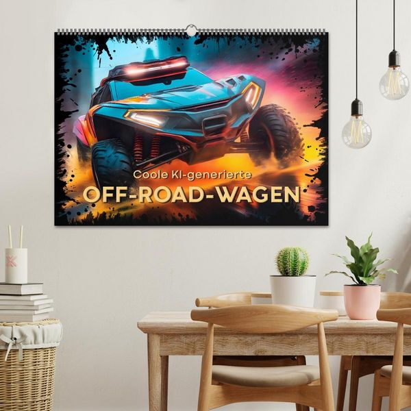 Produktbild: Coole KI-generierte OFF-ROAD-WAGEN (Wandkalender 2026 DIN A2 quer), CALVENDO Monatskalender
