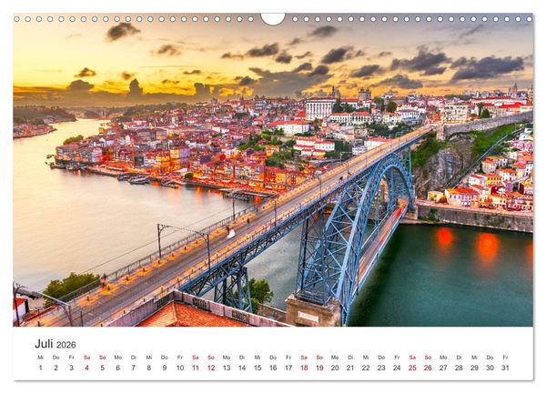 Produktbild: Porto - Eine Liebeserkl&auml;rung (Wandkalender 2026 DIN A3 quer), CALVENDO Monatskalender