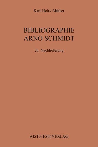 Produktbild: Bibliographie Arno Schmidt