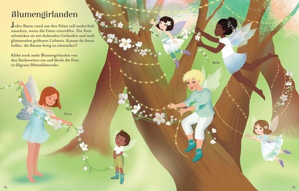 Produktbild: Mein glitzerndes Anziehpuppen-Mitmachbuch: Magischer Feenball