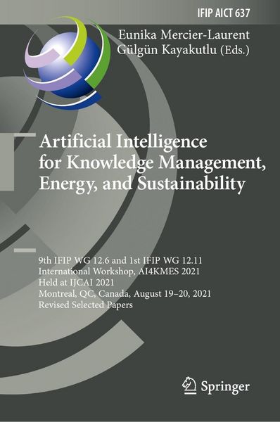 Produktbild: Artificial Intelligence for Knowledge Management, Energy, and Sustainability