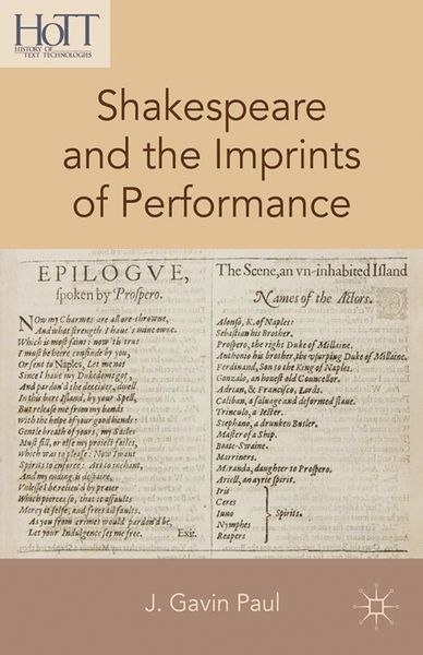 Produktbild: Shakespeare and the Imprints of Performance