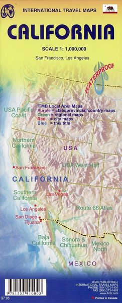 Produktbild: California Travel Ref. Map