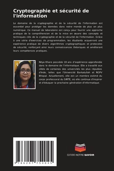 Produktbild: Cryptographie et s&eacute;curit&eacute; de l'information