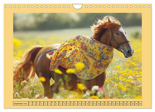 Produktbild: Pferde-Fashion. Modische Highlights auf Hufen (Wandkalender 2026 DIN A4 quer), CALVENDO Monatskalender