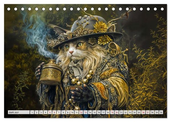 Produktbild: Steampunk Fabelwelten - Magische Kreaturen in Fantasiewelten (Tischkalender 2027 DIN A5 quer), CALVENDO Monatskalender