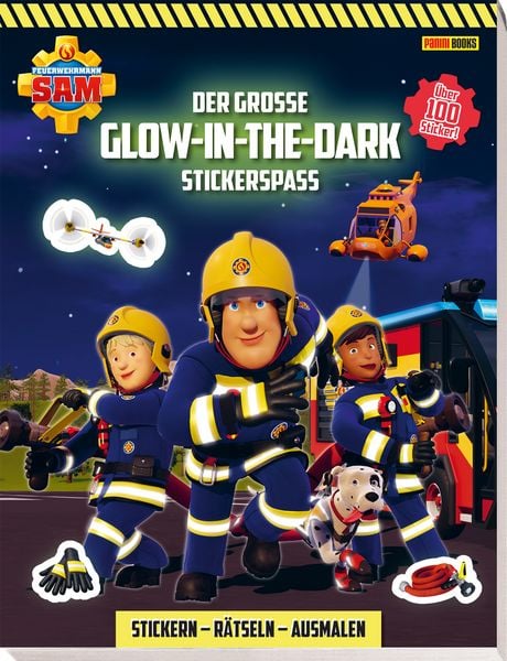 Produktbild: Feuerwehrmann Sam: Der gro&szlig;e Glow-in-the-Dark Stickerspa&szlig;: Stickern - R&auml;tseln - Ausmalen