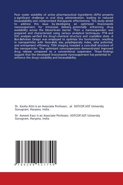 Produktbild: Formulation and Evaluation Of Itraconazole Nanosuspension