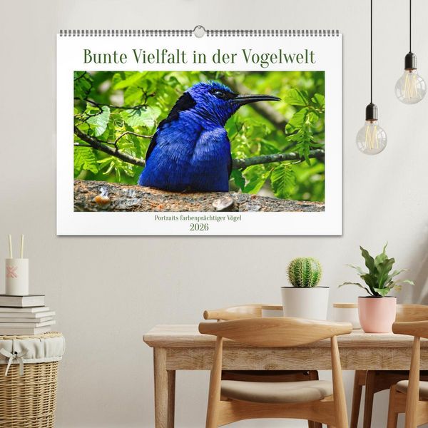 Produktbild: Bunte Vielfalt in der Vogelwelt (Wandkalender 2026 DIN A2 quer), CALVENDO Monatskalender